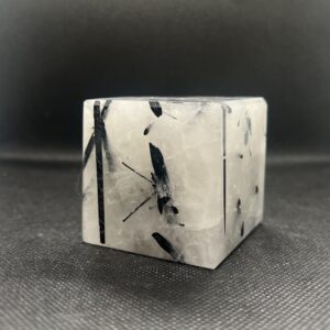 Quartz & Tourmaline Cube